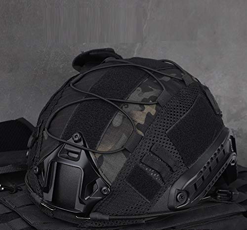 LANZON Tactical Multicam Helmet Cover for Fast Style Helmets (The Helmet is NOT Included) - Multicam Black