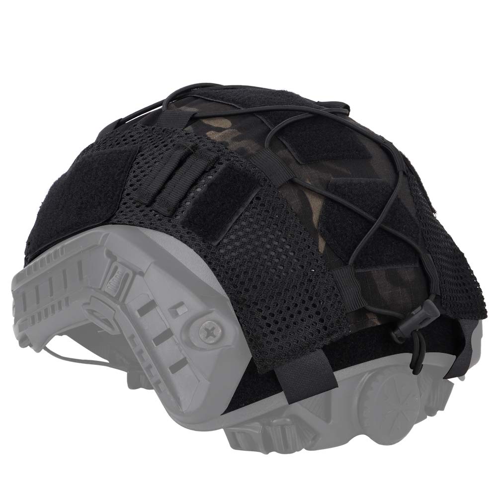 LANZON Tactical Multicam Helmet Cover for Fast Style Helmets (The Helmet is NOT Included) - Multicam Black