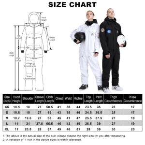 GSOU SNOW Men Ski Suit One Piece Snowsuit Snowboard Insulated Ski Jumpsuit Waterproof Windproof for Skiing Outdoor