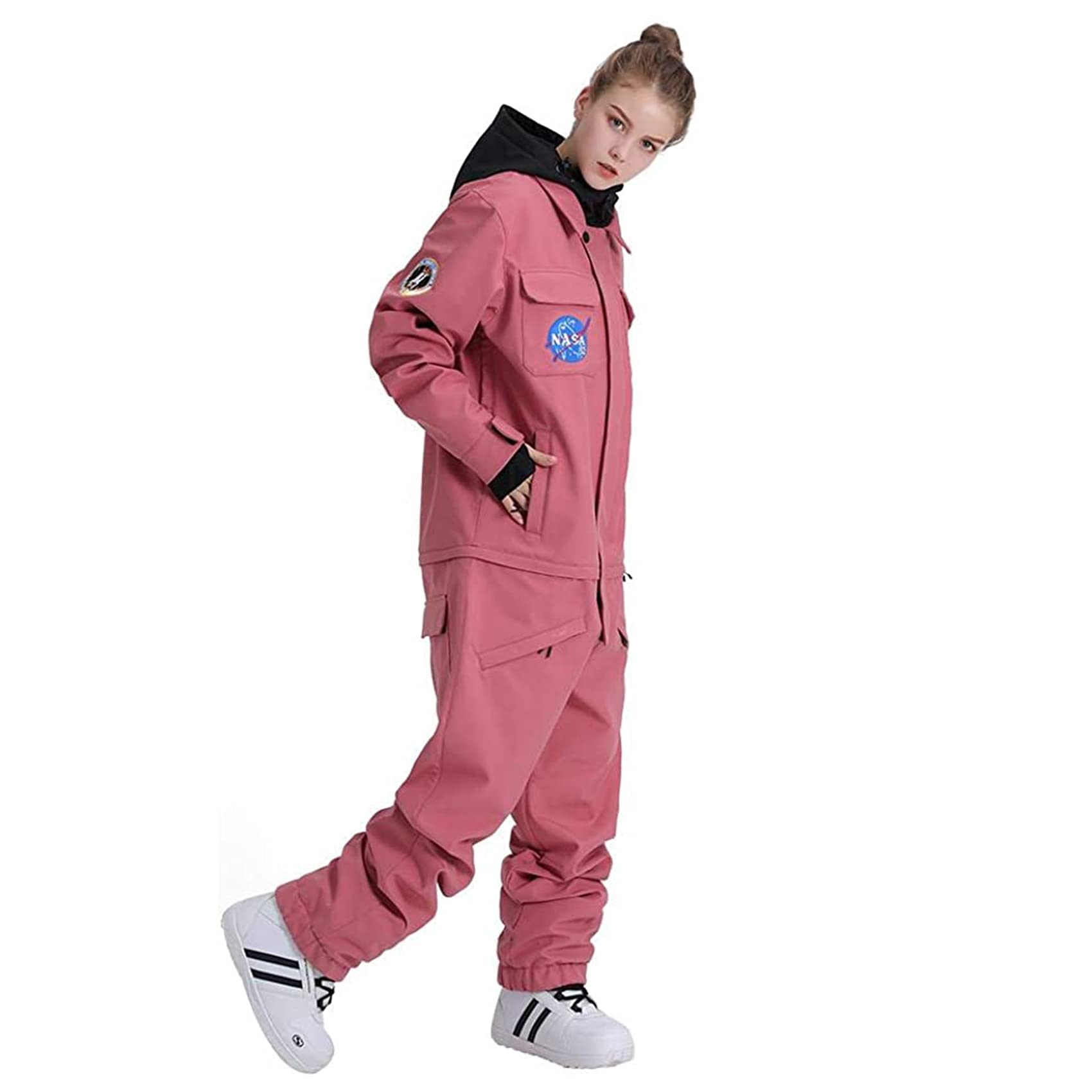 GSOU SNOW Men Ski Suit One Piece Snowsuit Snowboard Insulated Ski Jumpsuit Waterproof Windproof for Skiing Outdoor