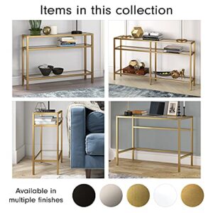 Henn&Hart 55" Wide Rectangular Console Table in Brass, Entryway Table, Accent Table for Living Room, Hallway