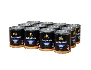 real jellyfish flame, 12 cans (13 oz) fireplace gel fuel made in usa