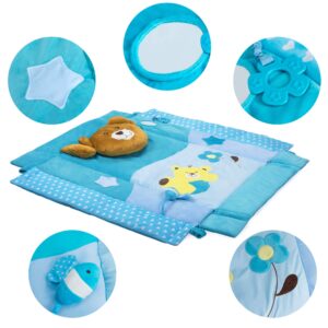 Baby Play Gym & Activity Mat for Boys Unisex with Developmental Hanging Toys for Infants Toddlers and Newborns Ages 0 +