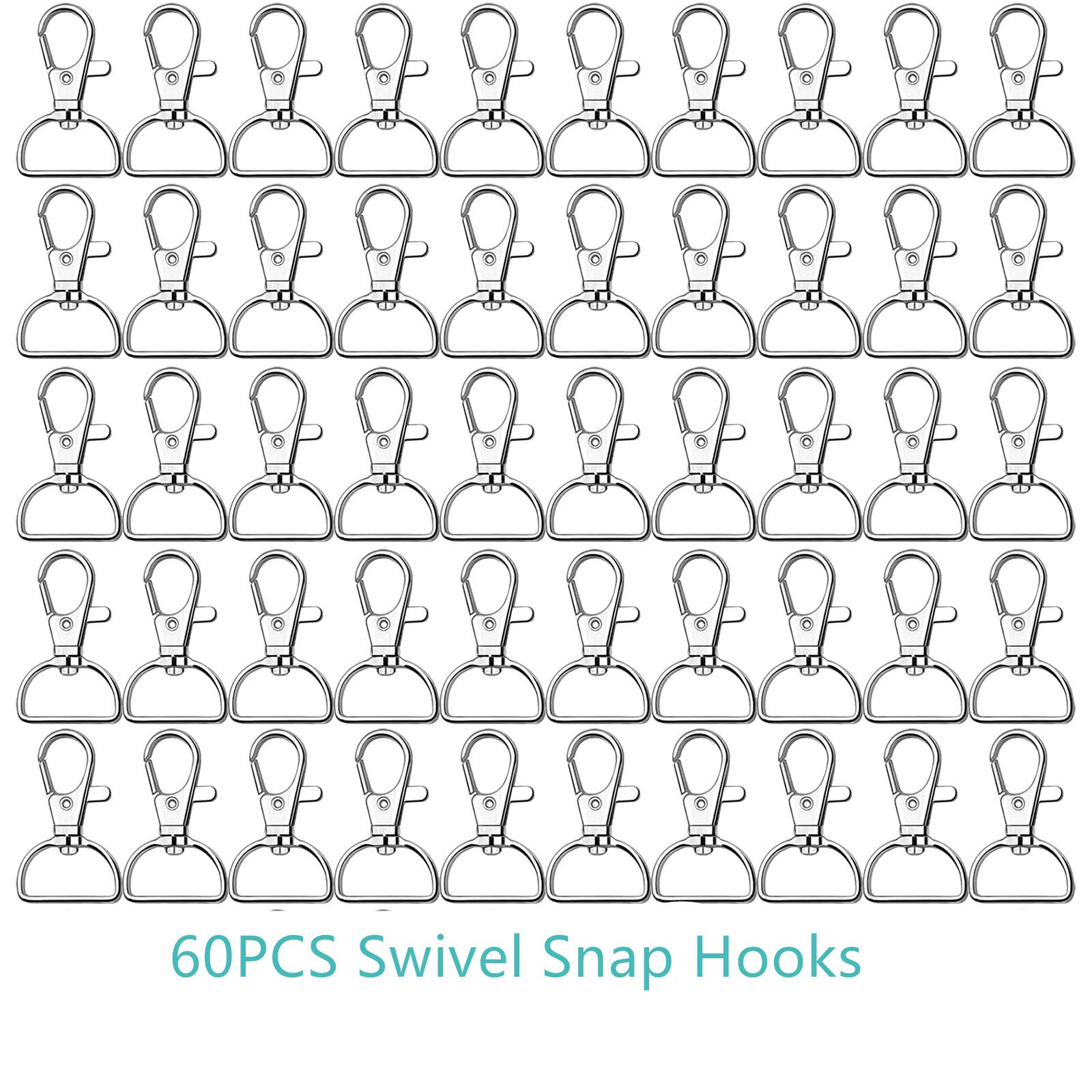 40PCS Swivel Snap Hooks, Premium Lanyard Snap Hook for Lanyard and Sewing Projects (3/4” Inside Width)