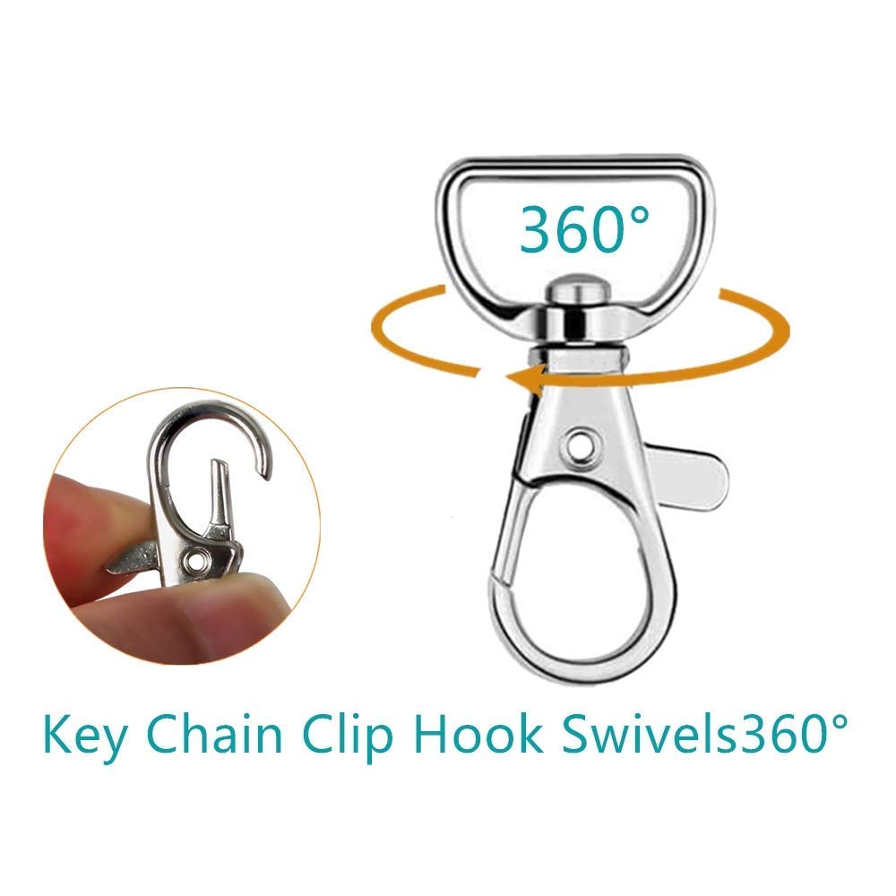 40PCS Swivel Snap Hooks, Premium Lanyard Snap Hook for Lanyard and Sewing Projects (3/4” Inside Width)