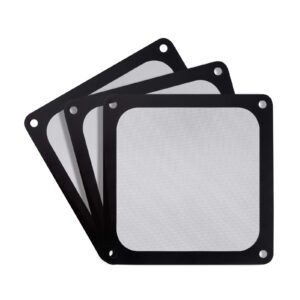 silverstone technology sst-ff143b-3pk 140mm ultra fine fan filter with magnet cooling, compatible with most 140mm fans or vents