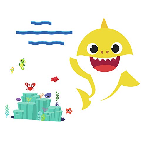 RoomMates RMK4312GM Baby Shark Giant Peel and Stick Wall Decals