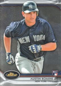 2012 topps finest #81 austin romine new york yankees mlb baseball card (rc - rookie card) nm-mt