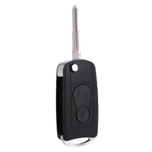 Key Shell, Flip Folding Remote 2 Buttons Car Key Fob Shell Case for Actyon Kyron Rexton