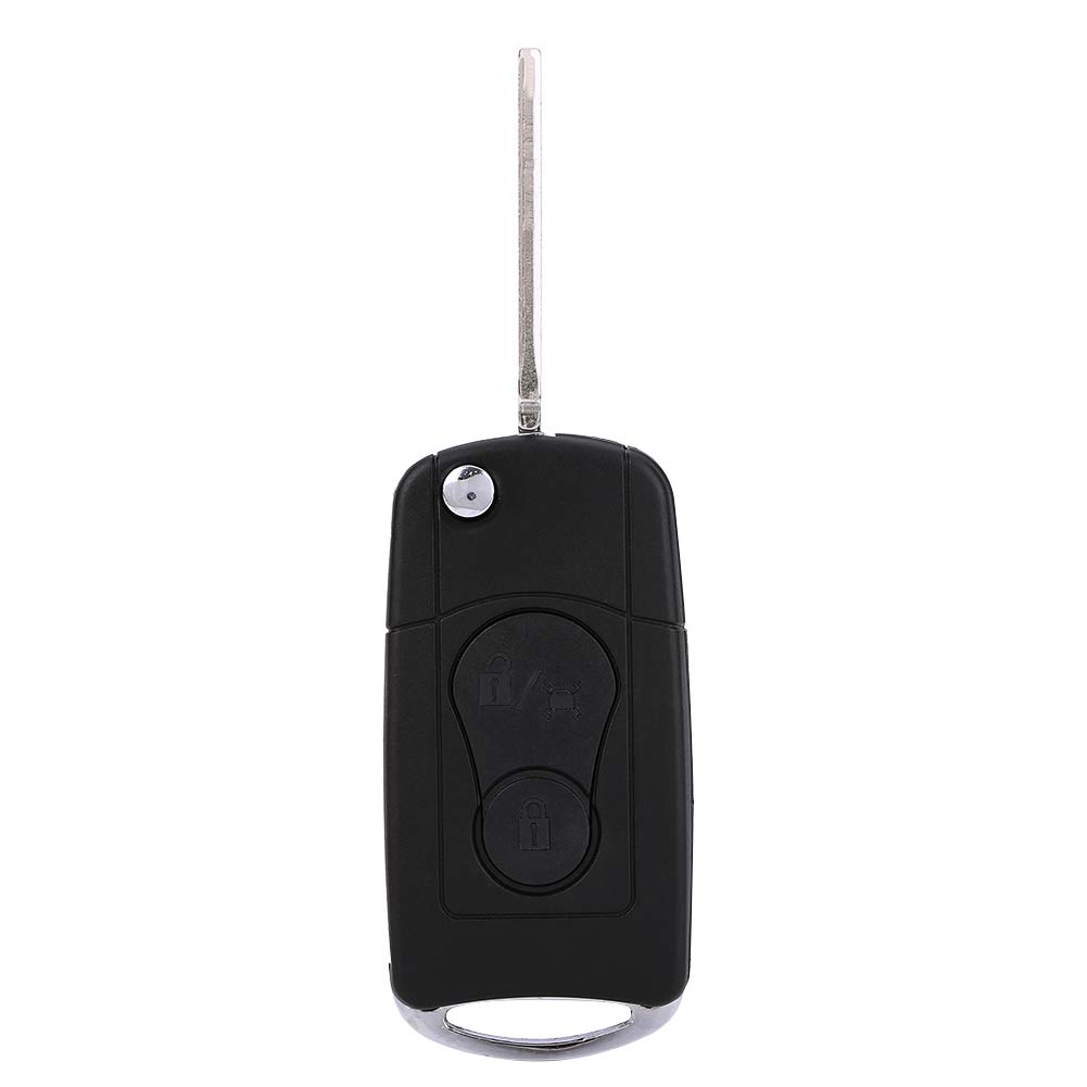 Key Shell, Flip Folding Remote 2 Buttons Car Key Fob Shell Case for Actyon Kyron Rexton