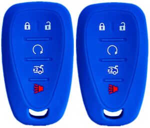 silicone smart key fob cover case protector keyless remote holder for 2016-2024 chevy malibu camaro trax traverse sonic cruze volt equinox spark hyq4ea
