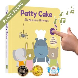 cali's books patty cake nursery rhyme interactive books for 1 year old - perfect 1 year old girl gifts sound book for toddlers 1-3 - musical book for toddlers with 6 favorite songs
