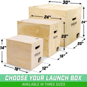 GoSports Fitness Launch Box - 3-in-1 Plyo Jump Box for Exercises of All Skill Levels