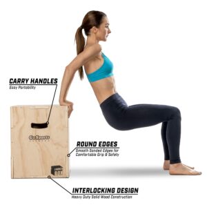 GoSports Fitness Launch Box - 3-in-1 Plyo Jump Box for Exercises of All Skill Levels