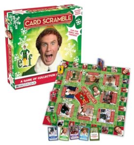 aquarius elf card scramble board game - fun family christmas party game for kids, teens & adults - entertaining game night gift - officially licensed elf the movie merchandise