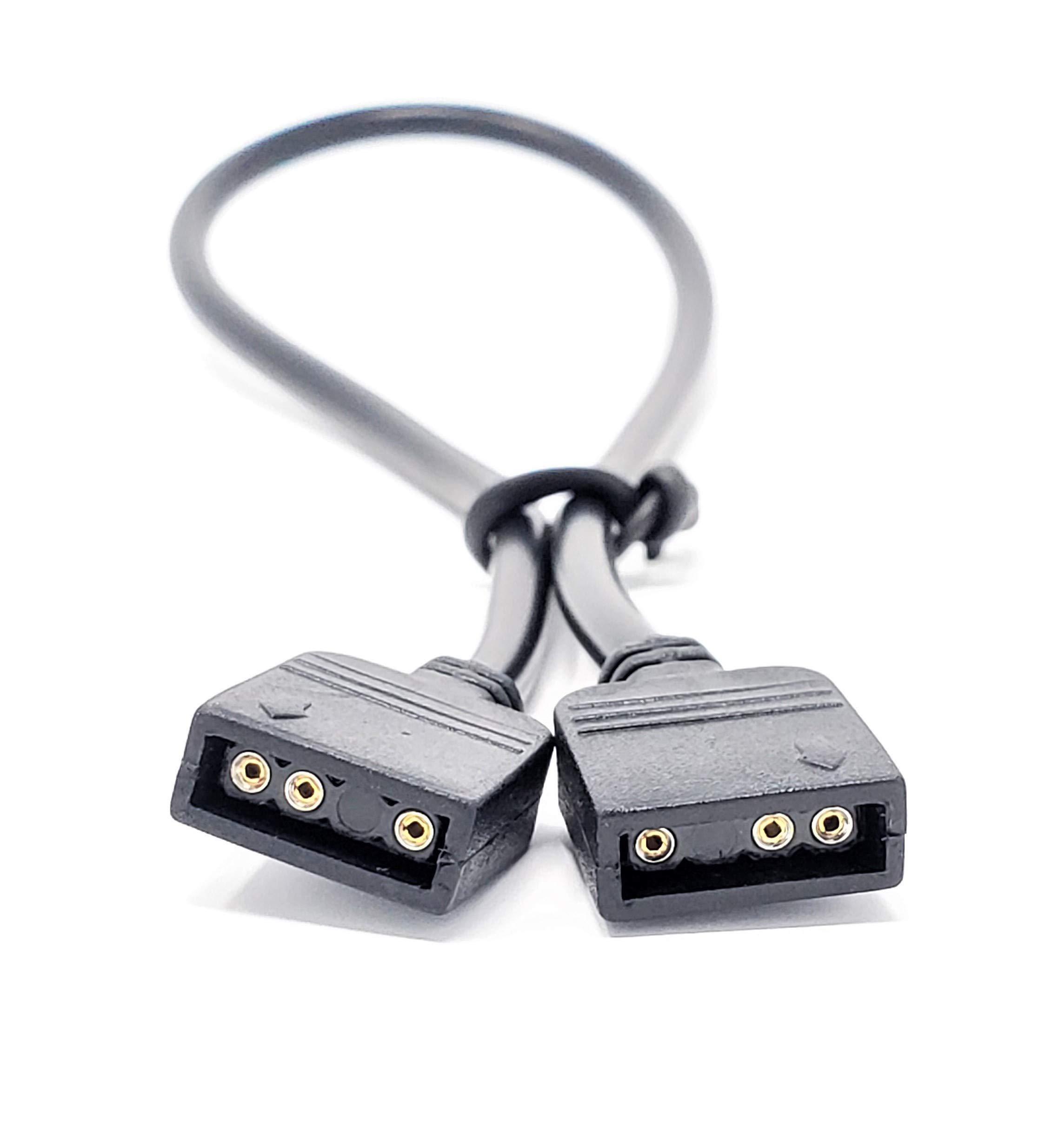 MICRO CONNECTORS 3-Pin Addressable RGB (ARGB) Extension Cable - 50cm with Male Pins