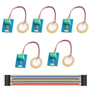daoki 5pack piezoelectric ceramic vibration sensor piezo 3.3v/5v module analog controller electronic components supplies sensor for arduino with dupont cable