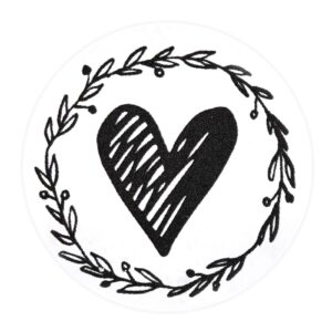 Paper Junkie 250-Pack Heart Stickers for Greeting Cards, Envelope Stickers for Wedding Invites, Thank You Cards, Letters, Clear Vinyl Save The Date Labels (1.25 in)