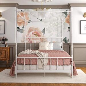 DHP Emerson Metal Canopy Bed in Full Size Frame in White