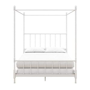 DHP Emerson Metal Canopy Bed in Queen Size Frame in White