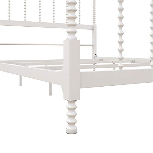 DHP Emerson Metal Canopy Bed in Queen Size Frame in White