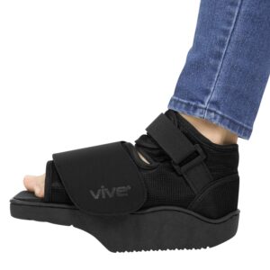 vive offloading post-op shoe - forefront wedge boot for broken toe injury - non weight bearing medical recovery for foot surgery, hammer toes, bunion, feet walking orthopedic (men 7-9, women 8.5-10)