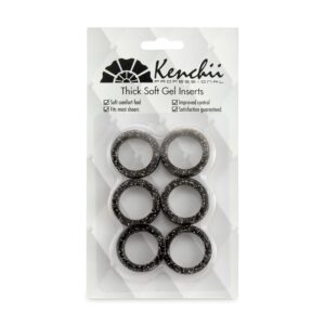 kenchii extra soft premium shear finger ring inserts - thick, quality comfort. elevate your grooming experience with precision and style in multiple colors