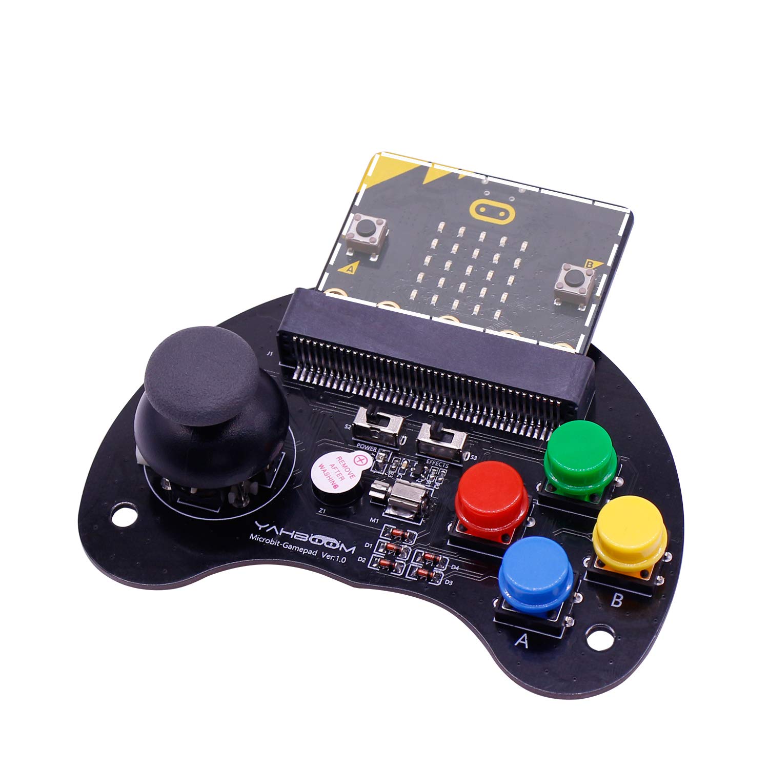 Yahboom Micro Bit Robotic Control Handle Game Joystick STEM Education Graphic Compatible with Micro:bit V2 V1.5 for Kids (Without Microbit) (Handle Without microbit v2)