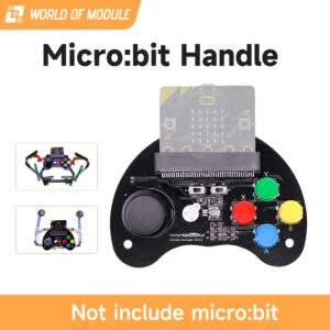 Yahboom Micro Bit Robotic Control Handle Game Joystick STEM Education Graphic Compatible with Micro:bit V2 V1.5 for Kids (Without Microbit) (Handle Without microbit v2)