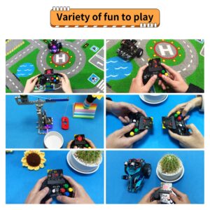 Yahboom Micro Bit Robotic Control Handle Game Joystick STEM Education Graphic Compatible with Micro:bit V2 V1.5 for Kids (Without Microbit) (Handle Without microbit v2)