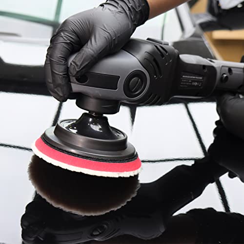 SPTA Buffer Polisher, 780W 5Inch & 6Inch Dual Action Random Orbital Car Polisher, 41pcs Car Detailing Kit with Polishing Pads, Sanding Papers, Wool Pads, Tool Bag for Car Polishing and Waxing