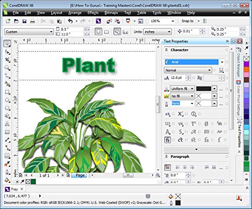 Corel CorelDRAW X6 Tutorial Training on 2 DVDs 10 Hours in 201 Video Lessons - Computer Software Video Tutorials