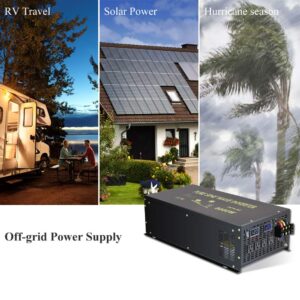 WZRELB 8000W 48V AC to 120V DC Pure Sine Wave Solar Power Inverter - RV, Camping, Solar System