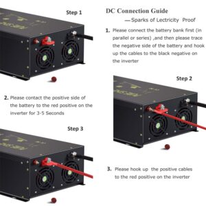 WZRELB 8000W 24VDC to 120VAC Pure Sine Wave Solar Power Inverter Homeuse Car Inverter