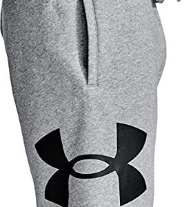 Under Armour Mens Rival Fleece Big Logo Shorts , Mod Gray Light Heather (011)/Black , Medium