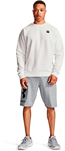 Under Armour Mens Rival Fleece Big Logo Shorts , Mod Gray Light Heather (011)/Black , Medium