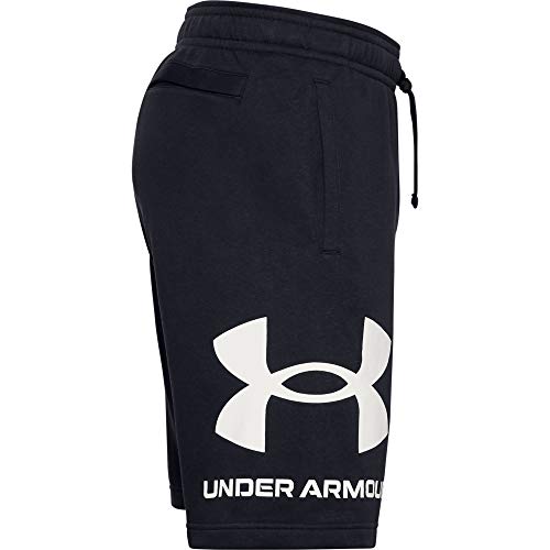 Under Armour Mens Rival Fleece Big Logo Shorts , Black (001)/Onyx White , Large