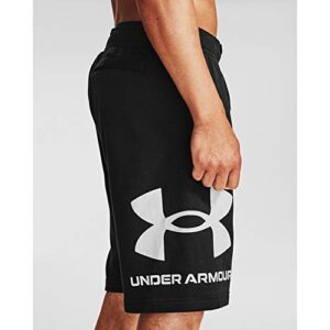 Under Armour Mens Rival Fleece Big Logo Shorts , Black (001)/Onyx White , Large