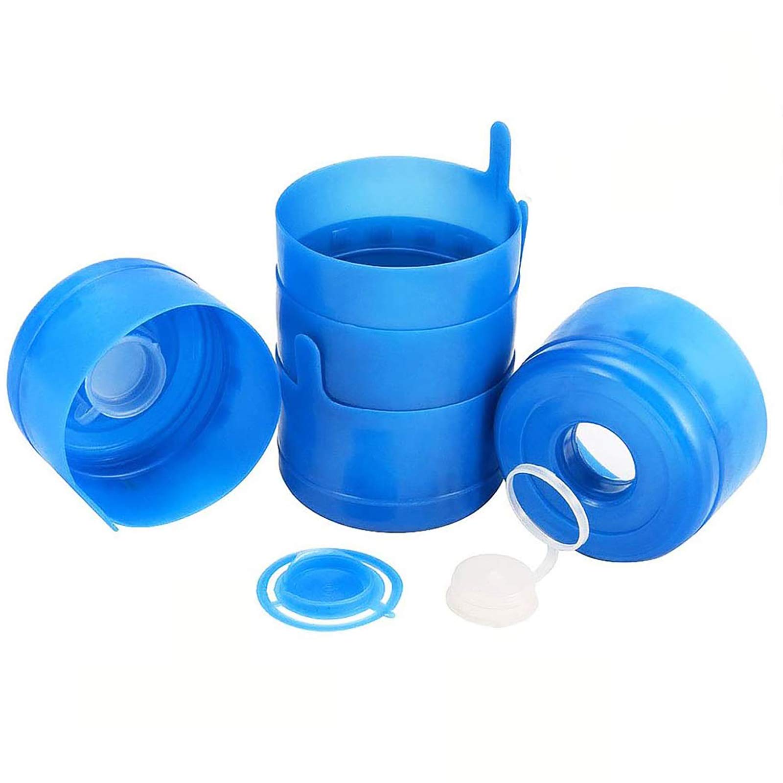 20 Pcs Non Spill Caps,Reusable 55 mm 3 and 5 Gallon Water Jugs Anti-Splash Bottle Caps