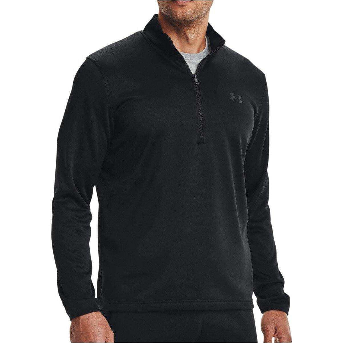 Under Armour Men's Armour Fleece 1/2 Zip T-Shirt , Black (001)/Black , Medium