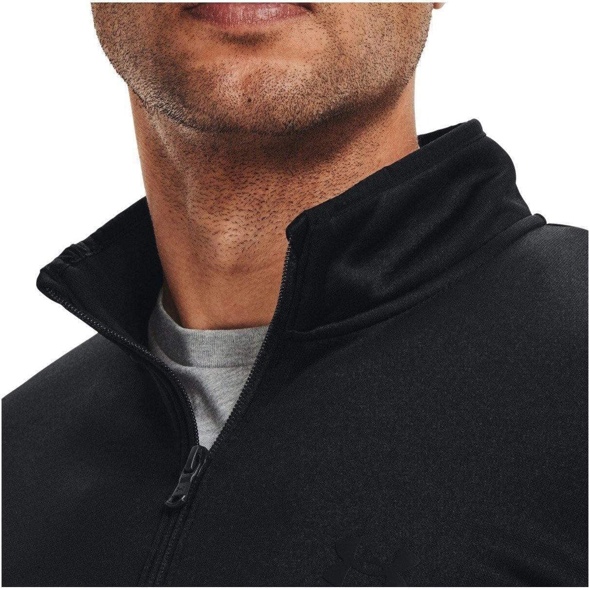 Under Armour mens Armour Fleece 1/2 Zip T-Shirt , Black (001)/Black , Small