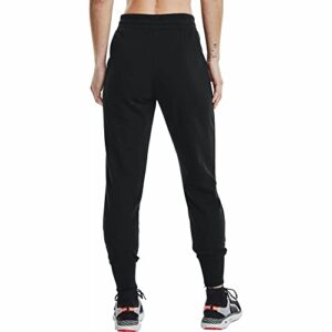 Under Armour Womens Rival Fleece Joggers , Black (001)/White , Medium