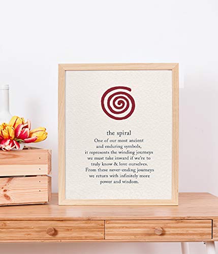 "The Spiral" Inspirational Wall Art Print -8 x 10 Print Wall Art Ready to Frame. Home-Office-Studio-School Décor. This Spiritual Wall Print Represents Learning True Self To Maximize Your Full Power!