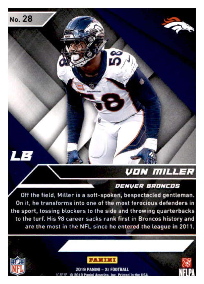 2019 Panini XR #28 Von Miller Denver Broncos Football Card