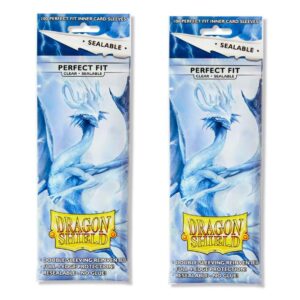 Dragon Shield 100 Standard Size Clear Resealable Sleeves (2 Packs)