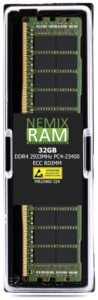 samsung m393a4k40cb2-cvf 32gb ddr4 2933mhz pc4-23400 ecc rdimm 2rx4 replacement memory upgrade by nemix ram