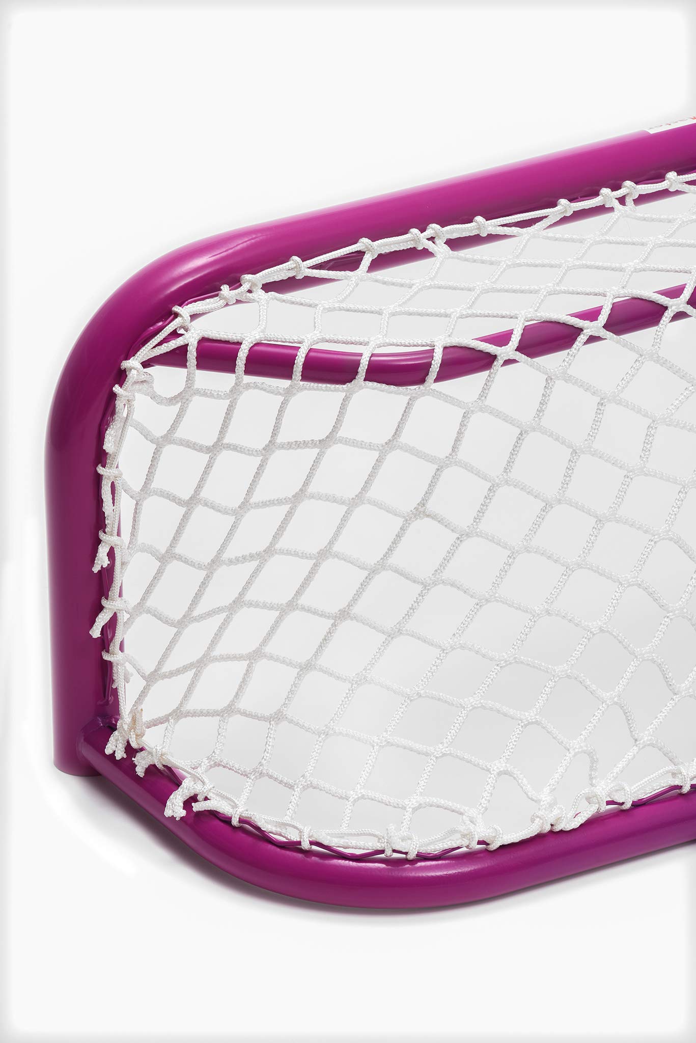 RinkMaster Pink Single Piece Heavy Duty 2 inch Welded Steel Pond Hockey Net for The Backyard Rink - 36" W x 12" H x 12" D - Safe Hockey net