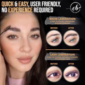 Elevate the Beauty Eyebrow and Lash Lamination Kit | At Home Lamination Kit For Your Brow | 2in1 Professional Lift For Fuller Eyebrows and Longer Lashes | Brows