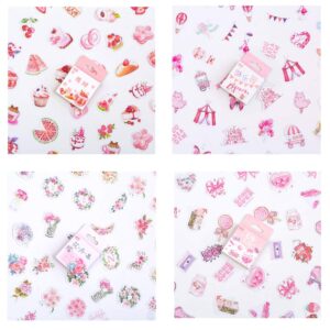 400PCS Kawaii Scrapbook Sticker Set Fresh Drift Bottle Universe Planet Constellation Marine Life Food Drink Fruit Amusement Park DIY Label for Srapbooking Journal Album Planner Envelope Journaling