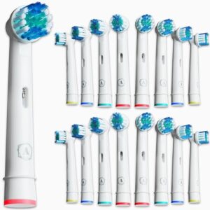 aster replacement toothbrush heads - 16 pack, compatible with oral-b braun professional electric precision clean brush heads refill for 7000/pro 1000/9600/ 5000/3000/8000
